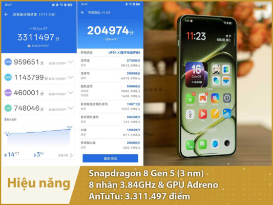 oneplus ace 6t mobilecity hieu nang