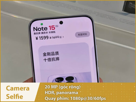 redmi note 15 pro camera selfie