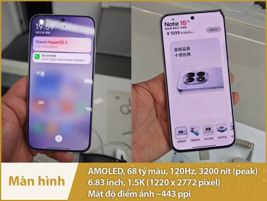 redmi note 15 pro man hinh