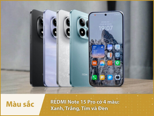 redmi note 15 pro mau sac