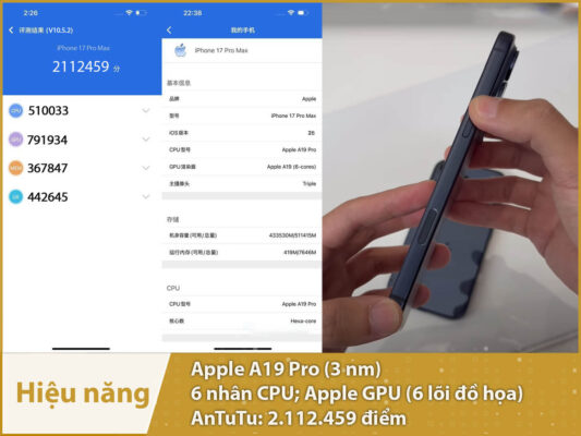 iphone 17 pro max hieu nang