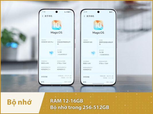 Honor 500 5G (Snapdragon 8s Gen 4) honor 500 bo nho