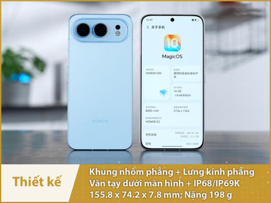 Honor 500 5G (Snapdragon 8s Gen 4) honor 500 thiet ke