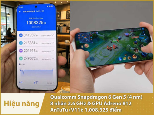 Honor X80 Pro Max (Snapdragon 6 Gen 5 - Pin 11.000mAh) hieu nang honor x80 pro max mobilecity