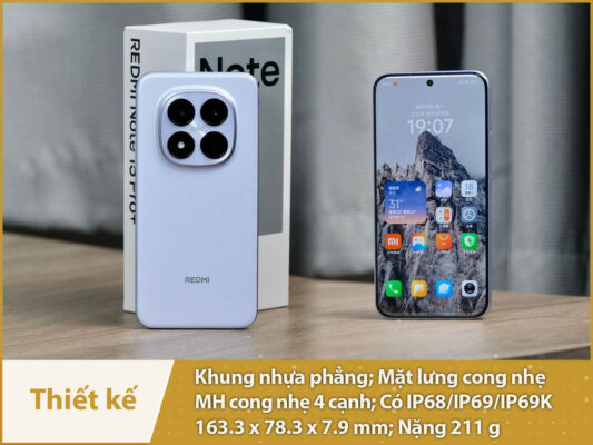 Xiaomi REDMI Note 15 Pro Plus (Snapdragon 7s Gen 4 - Pin 7000mAh) redmi note 15 pro plus thiet ke 1