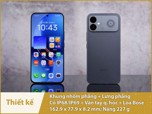 Xiaomi REDMI K90 Ultra (Snapdragon 8 Elite - Pin 8550mAh) thiet ke co ip69 redmi k90 ultra mobilecity