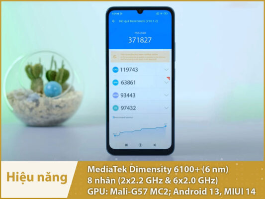 Xiaomi POCO M6 5G (Dimensity 6100+ - Pin 5000 mAh) xiaomi poco m6 5g danh gia hieu nang