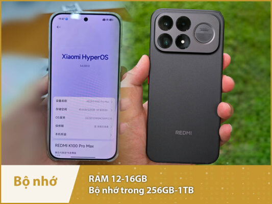 Xiaomi REDMI K100 Pro Max (Snapdragon 8 Elite Gen 5 - Pin 9070mAh) bo nho redmi k100 pro max