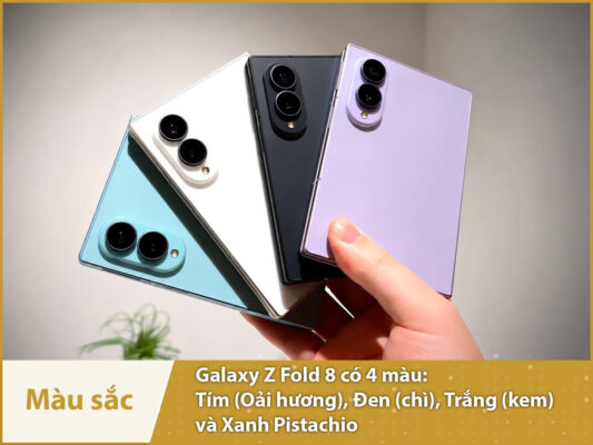 mau sac samsung galaxy z fold 8