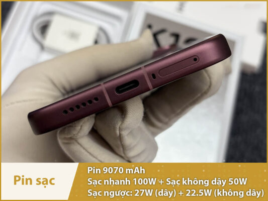 Xiaomi REDMI K100 Pro Max (Snapdragon 8 Elite Gen 5 - Pin 9070mAh) pin sac redmi k100 pro max
