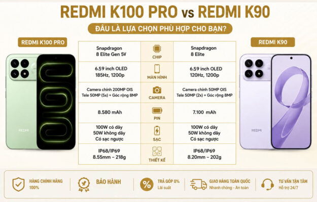 so sanh redmi k100 pro vs redmi k90 1