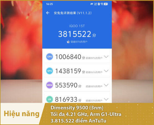 Vivo iQOO 15T (Dimensity 9500 - Pin 8000mAh) vivo iqoo 15t dimensity 1 1