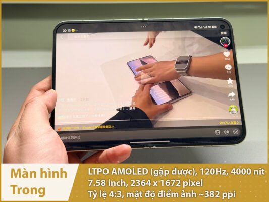 man hinh trong xiaomi 18 fold
