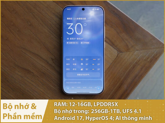 Xiaomi 18 Pro (Snapdragon 8 Elite Gen 6) hyperos 4 tren xiaomi 18 pro muot ma co nao co ho tro ai khong